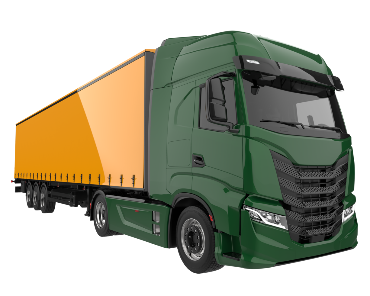 Truck isolated on background. 3d rendering - illustration png