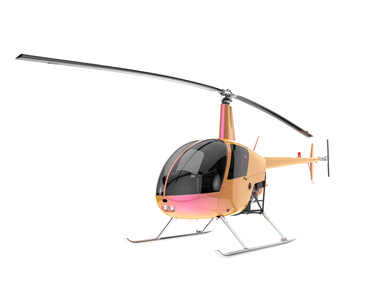 Helicopter isolated on transparent background. 3d rendering - illustration png