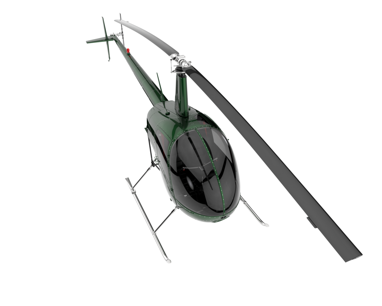 Helicopter isolated on transparent background. 3d rendering - illustration png