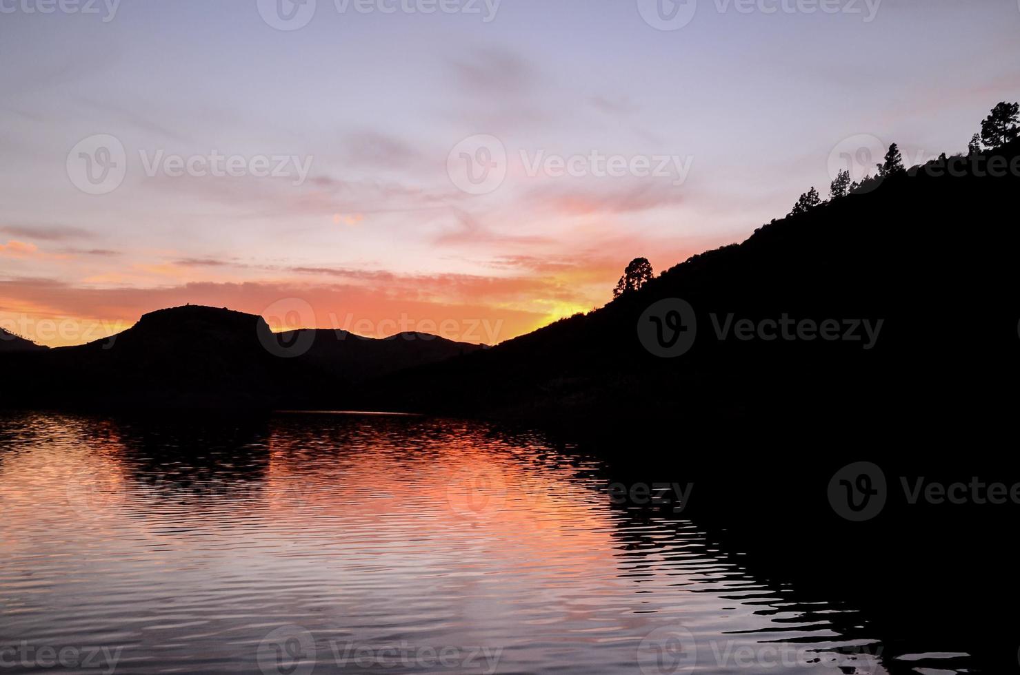 Ocean over the sunset photo