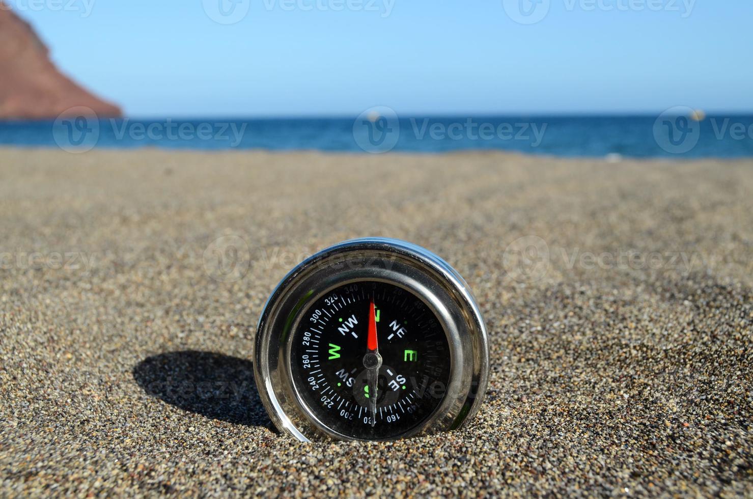 Compass on the ground photo