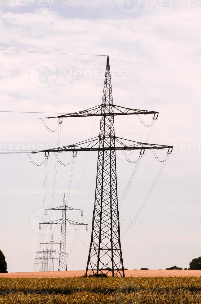 vista de poste eléctrico foto