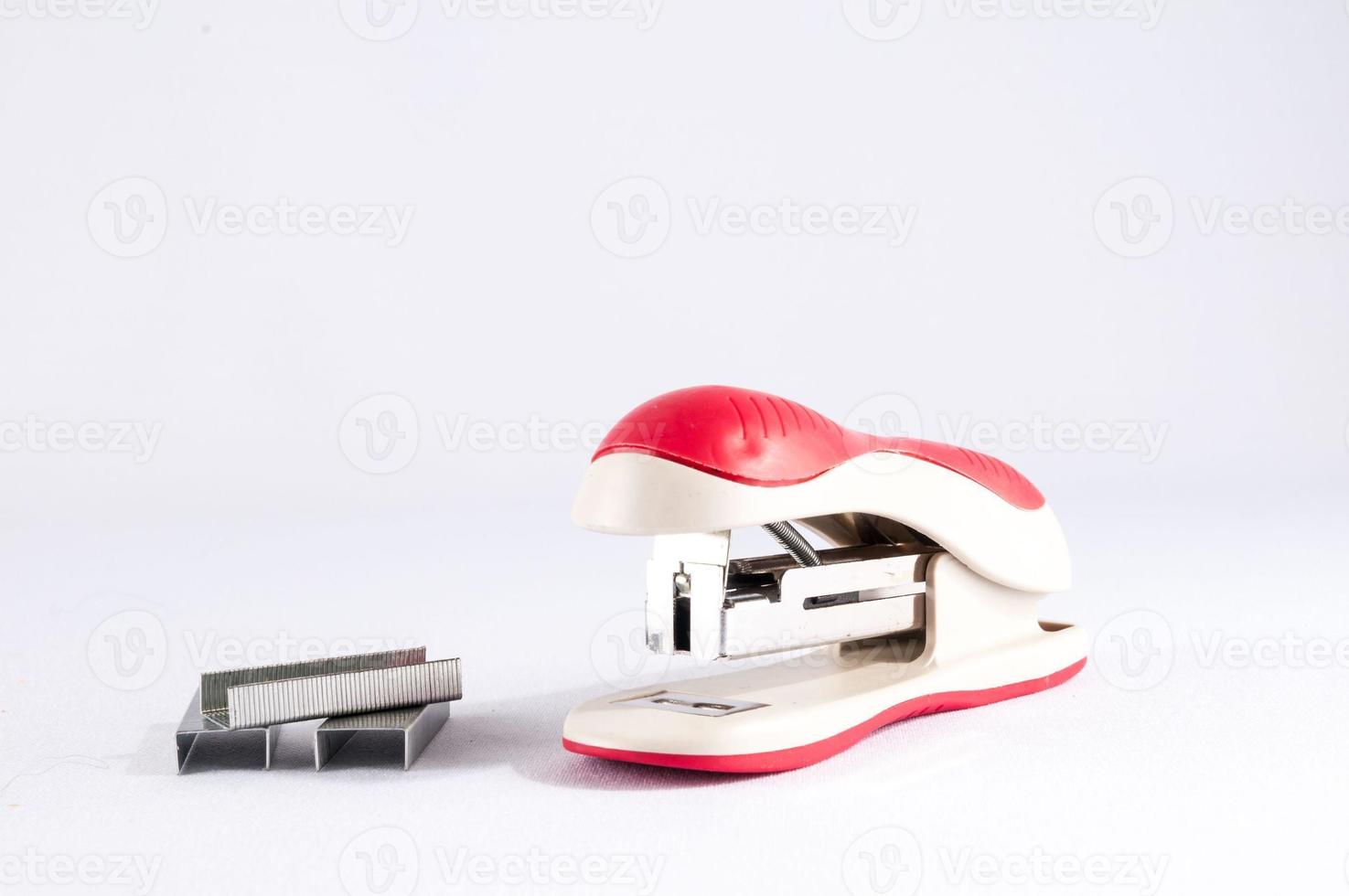 isolated stapler and staples photo
