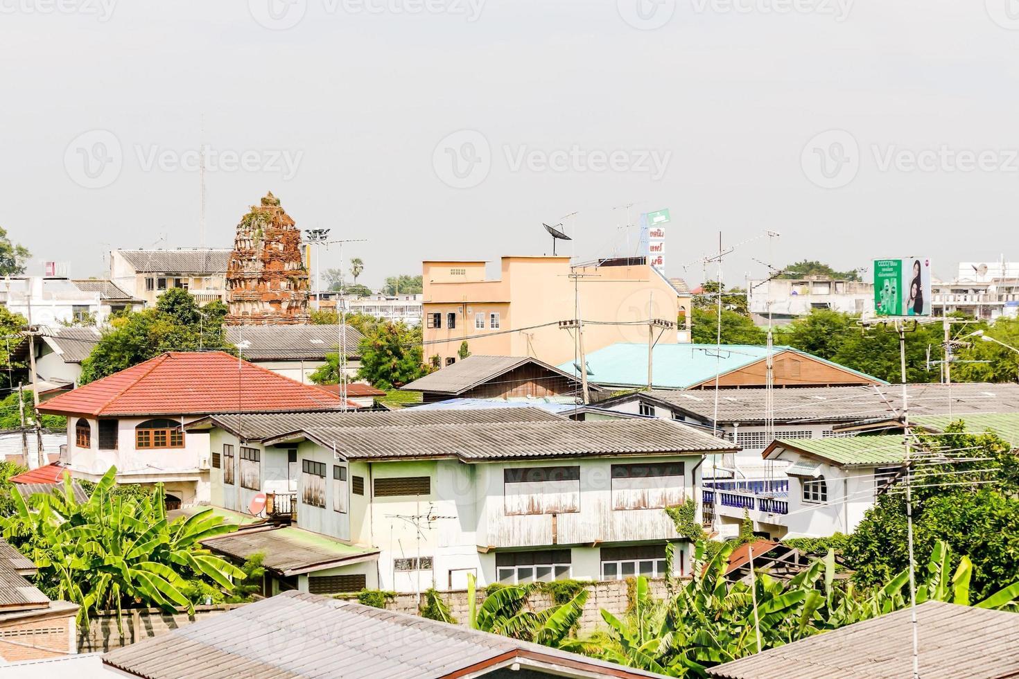 vista superior de la ciudad asiática foto