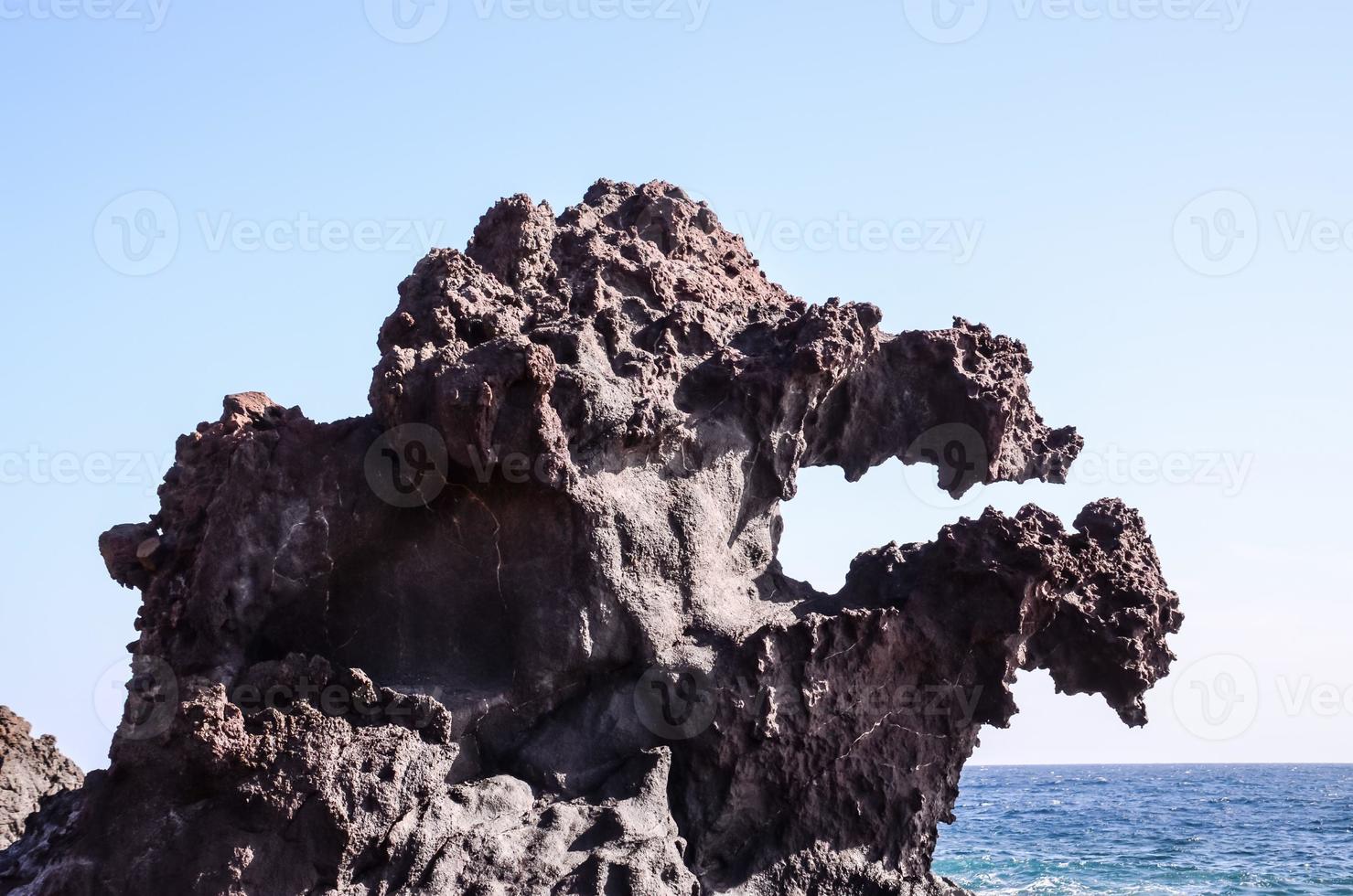 Sea rocks close-up photo