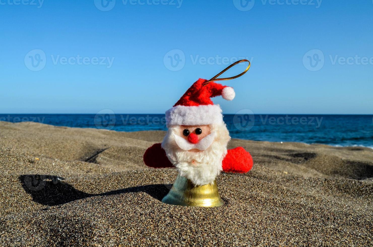 Christmas ornament on the beach photo