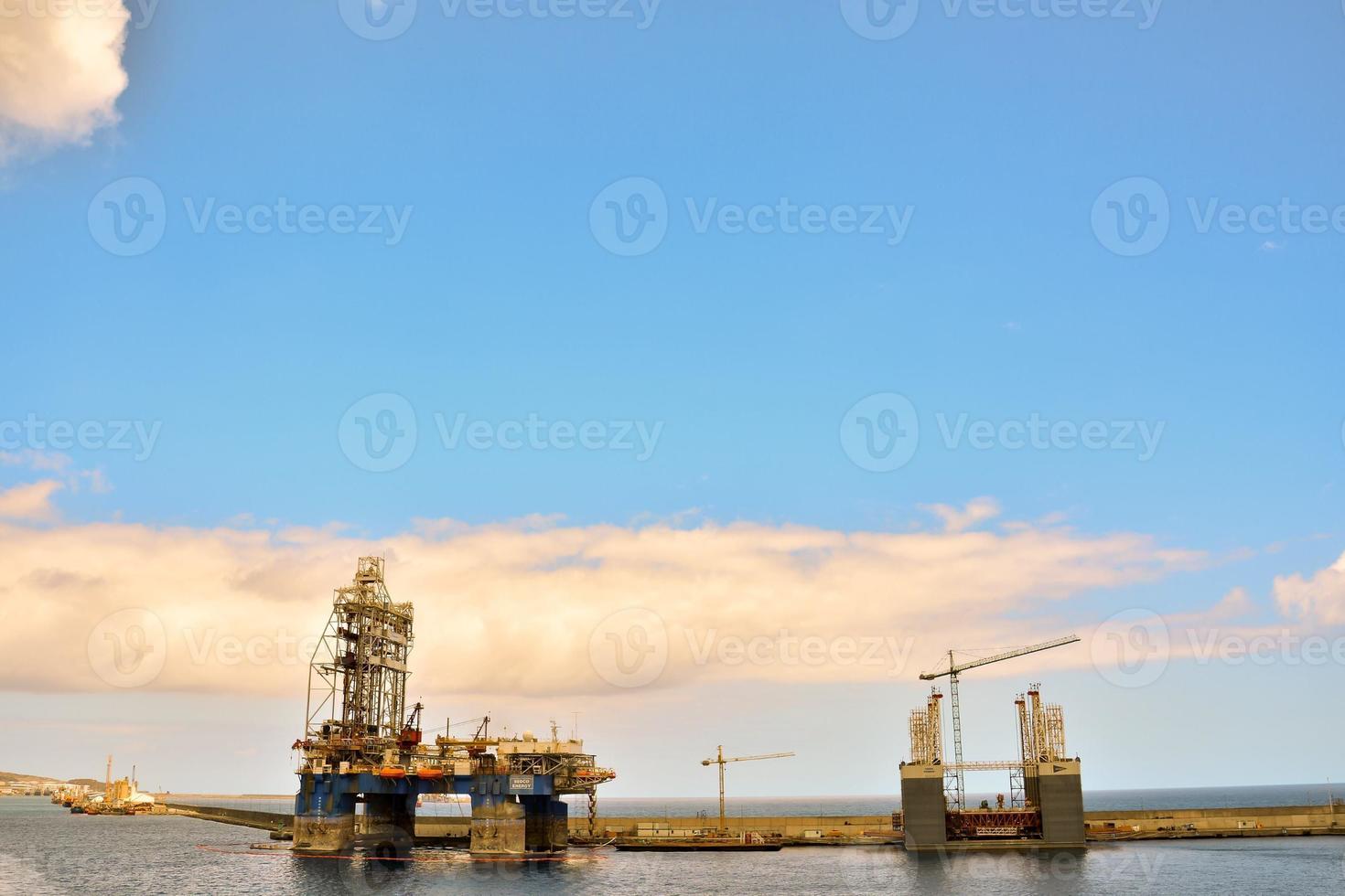 Cranes in the port photo