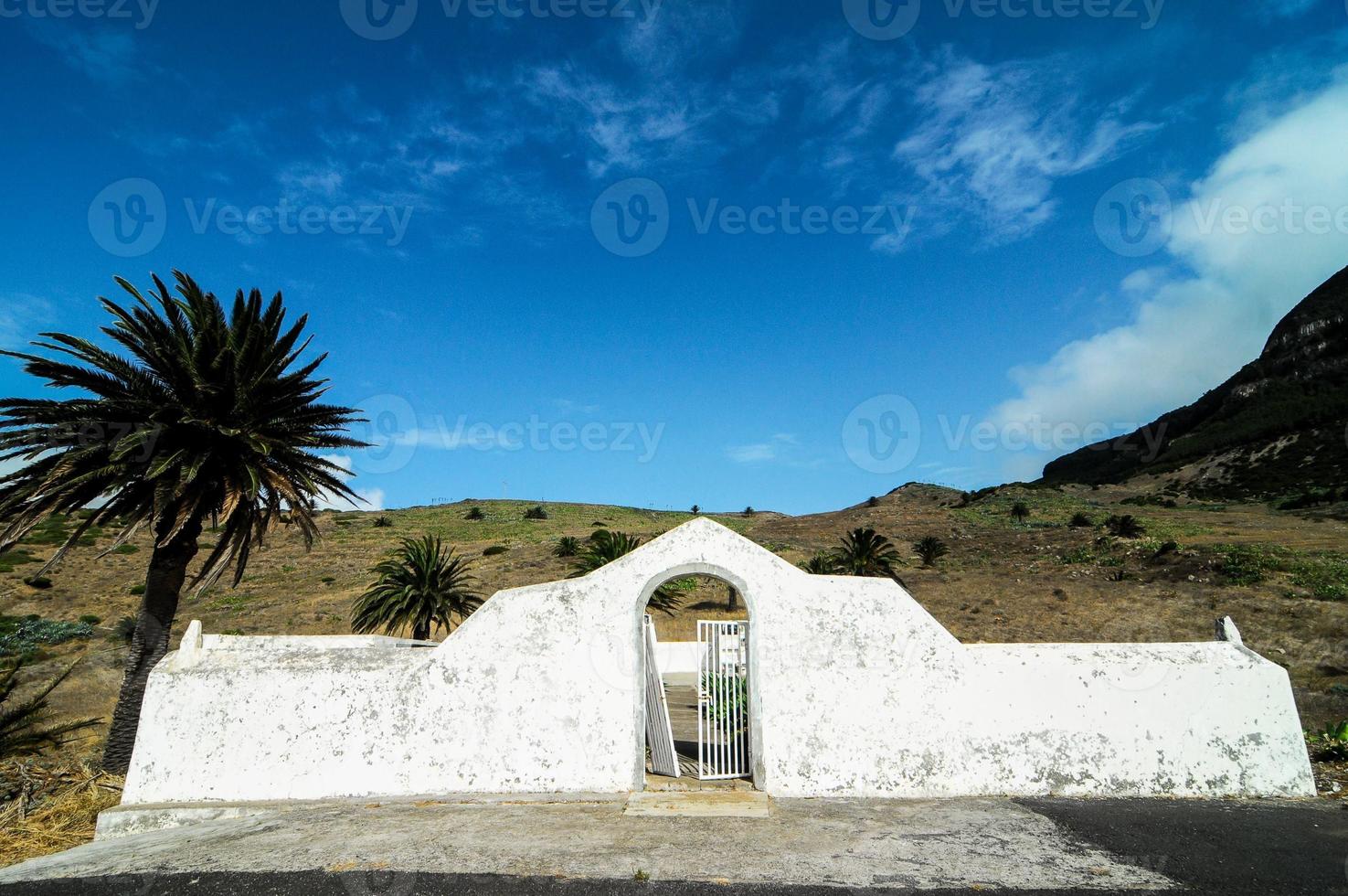 Old white building photo