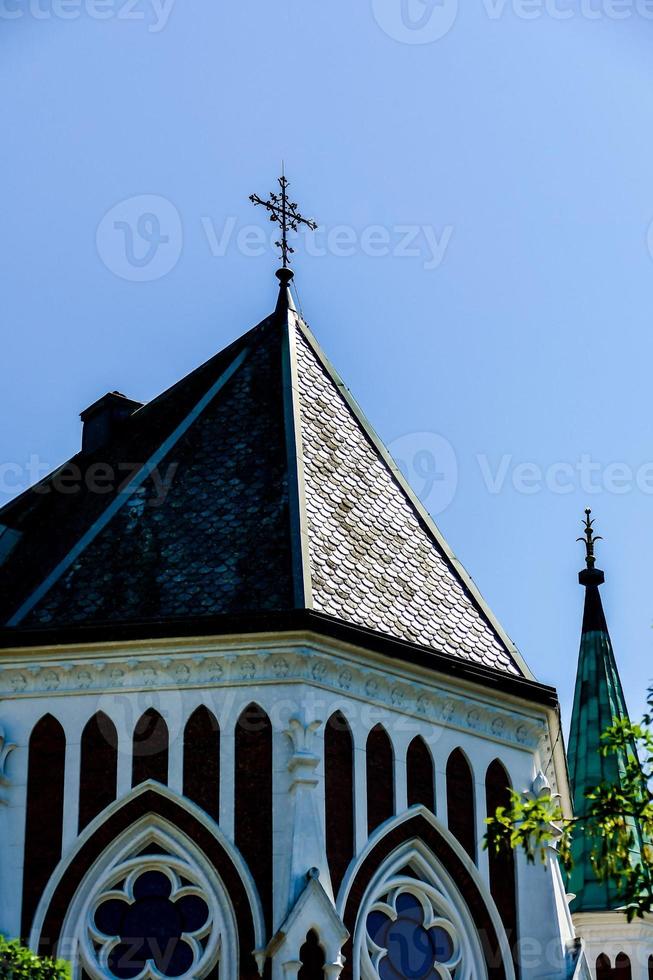 Roof of an old church photo