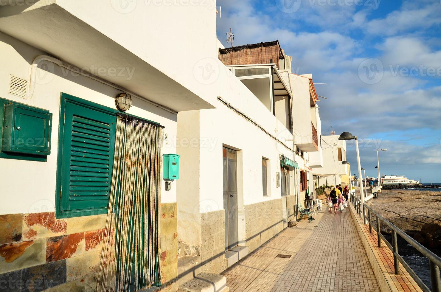 Old white buildings photo