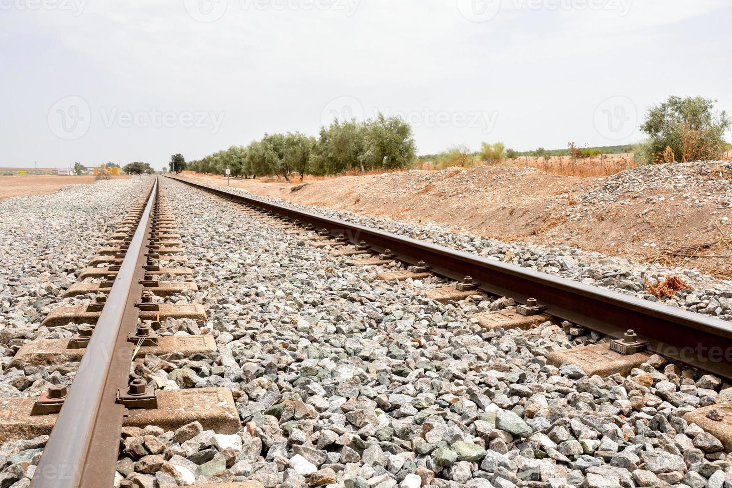 View with train tracks photo