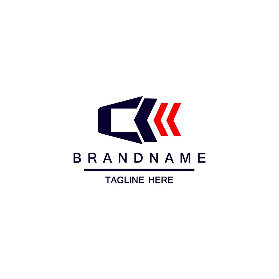 Initial C Arrow Logo, letter C with with arrow inside, Usable for Business and logistic Logos, Flat Vector Logo Design Template, vector illustration
