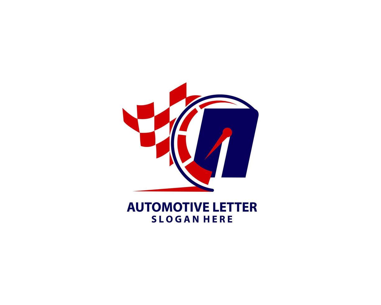 logotipo de velocidad en la plantilla de letra n. velocidad en letra n, concepto de signo de velocidad inicial vector