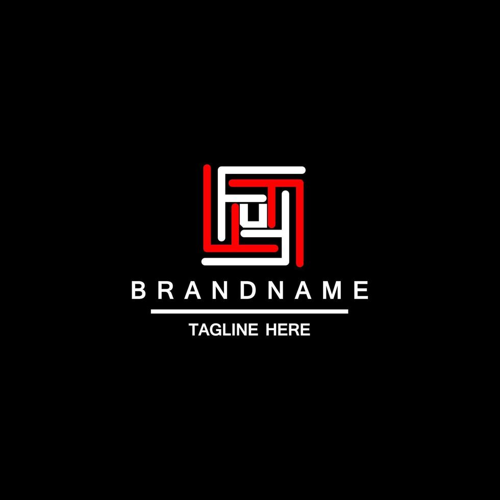 Letter U Maze Puzzle Logo Design Element template vector