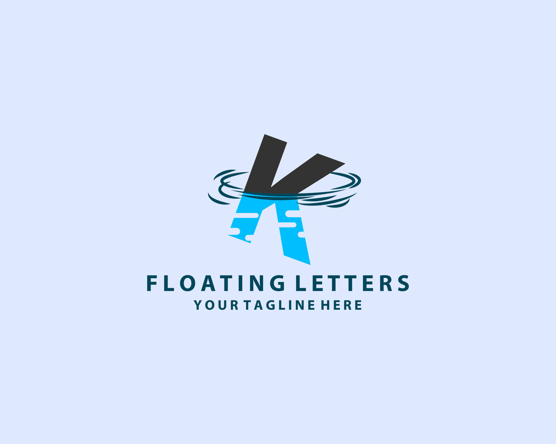 letter K logo with water reflection 19073710 Vector Art at Vecteezy