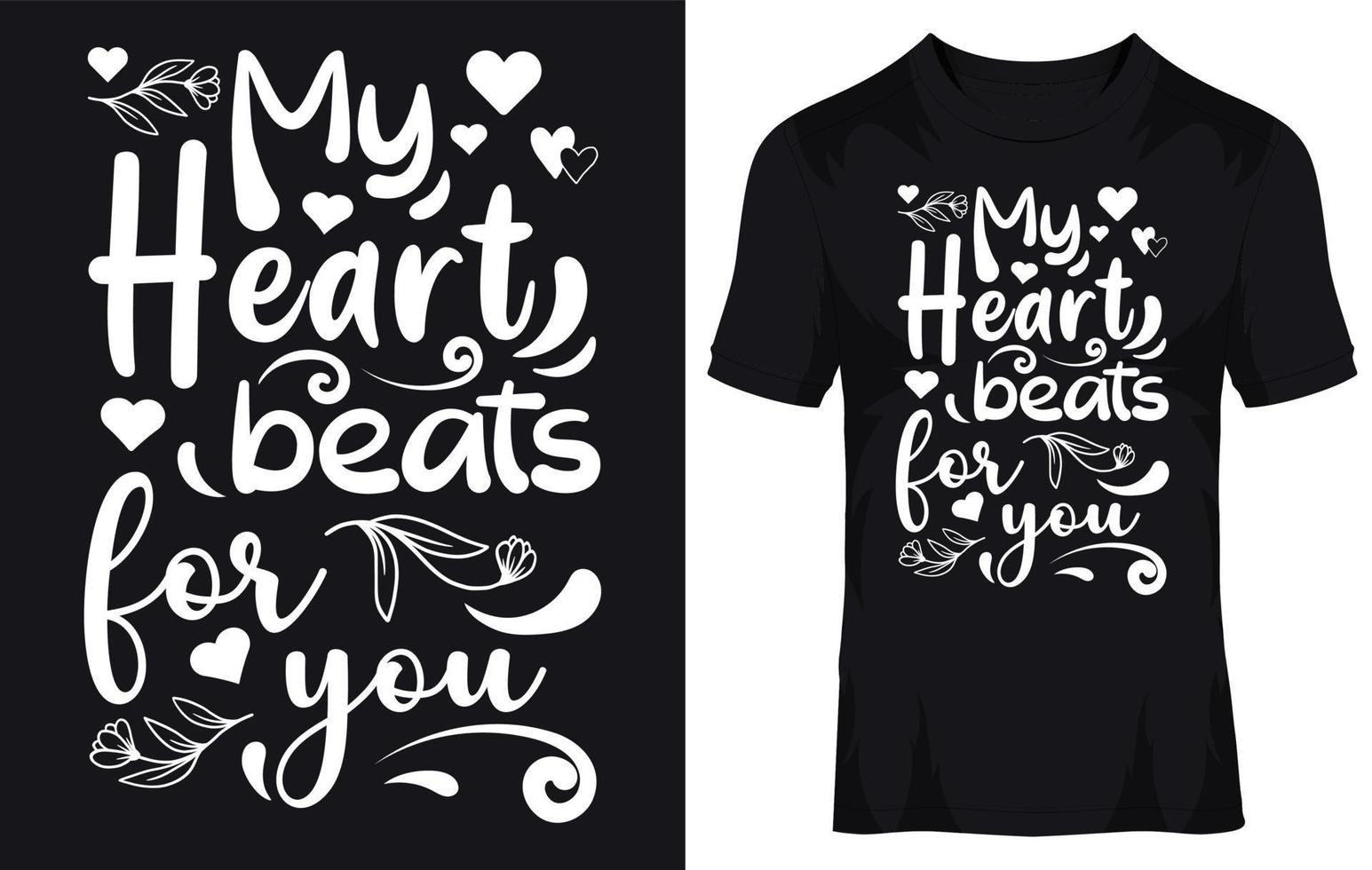 tipografía de san valentín eslogan floral diseño de camiseta vector eps