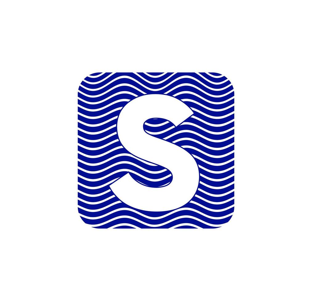 's' letters in curved Square. s and weave vector. S company monogram. vector