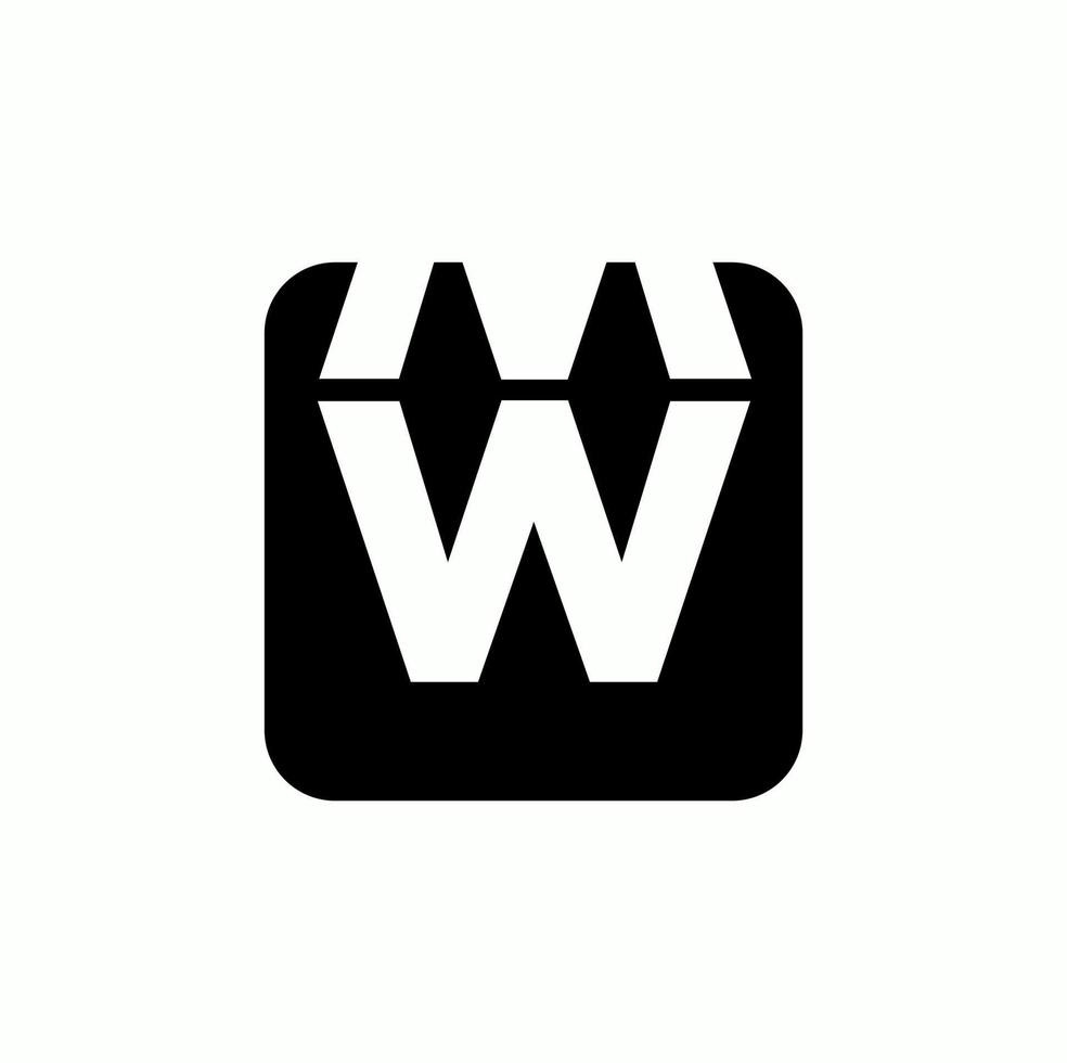 mw monogram. MW company dummy logo. MW typography. vector