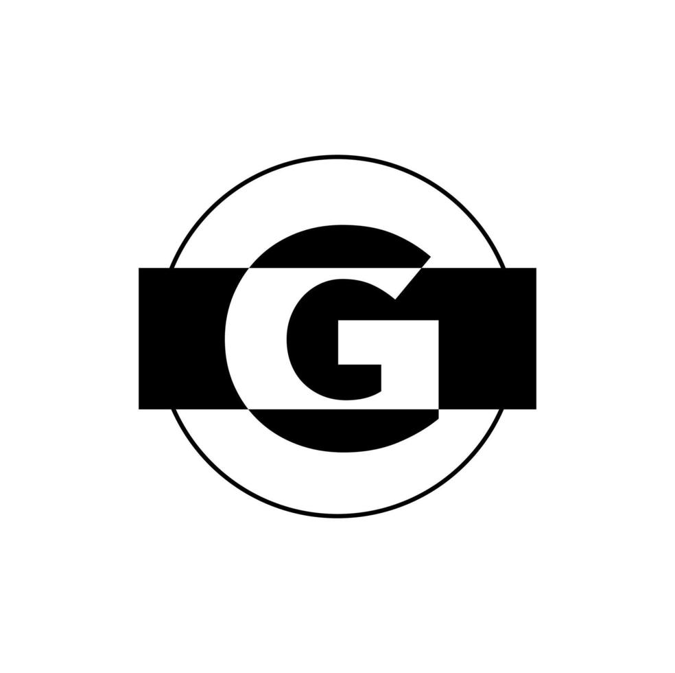 monograma de la letra inicial de la empresa g. logotipo de la empresa g. vector