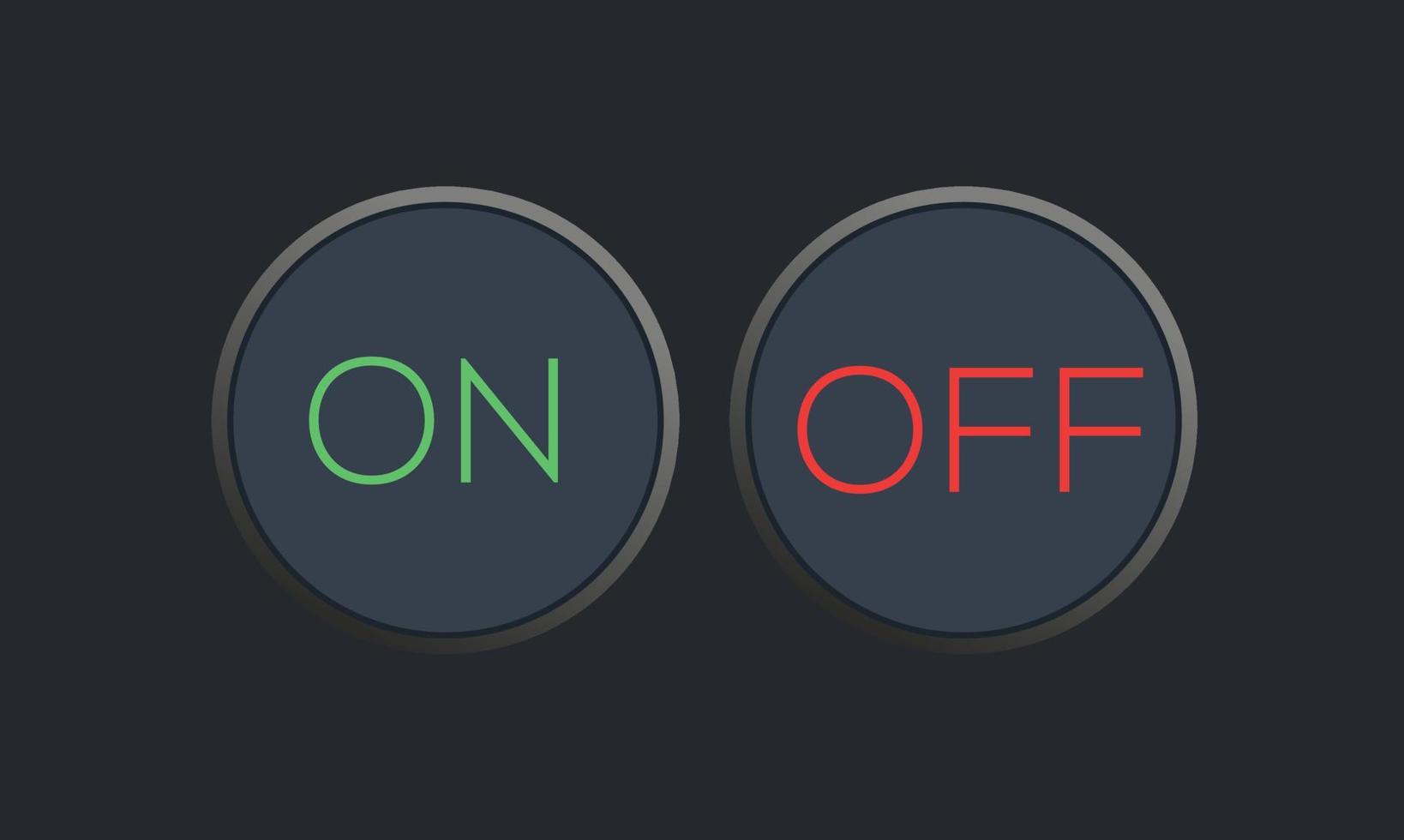 elegant on off button vector. on off button in gray color vector