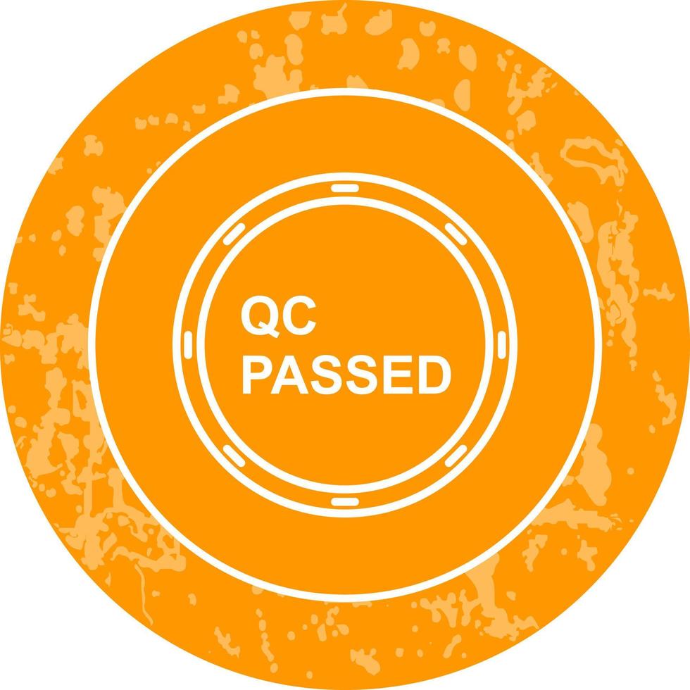 Unique QC Passed Vector Icon