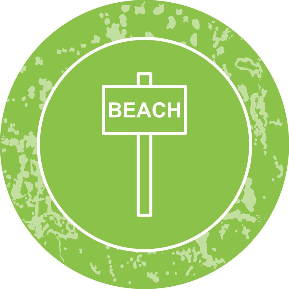 Beach Sign Vector Icon
