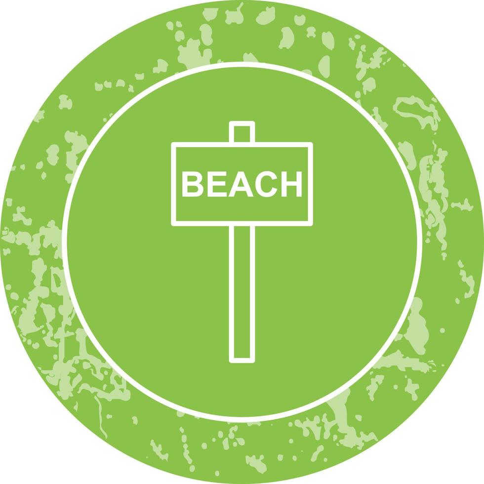 icono de vector de señal de playa