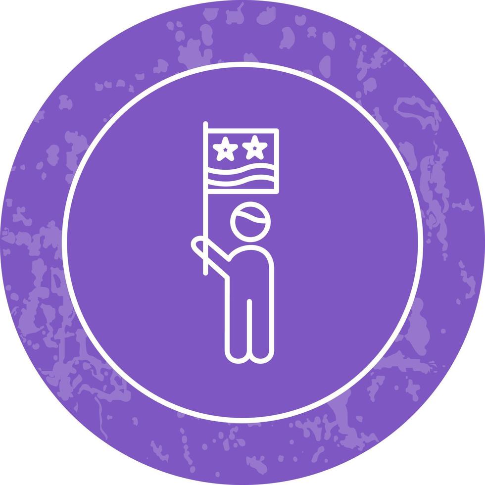 Raising Flag Vector Icon