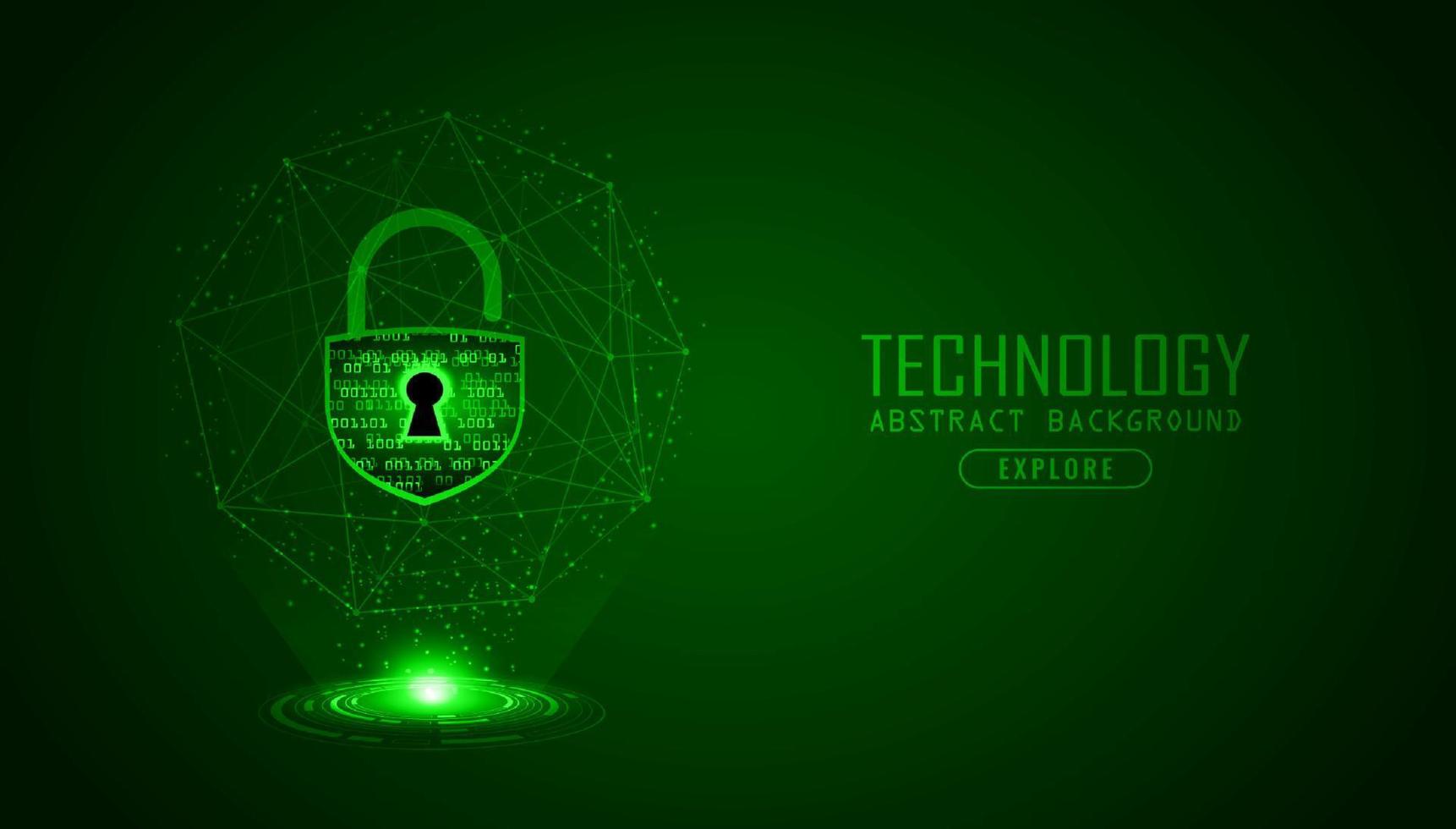 Modern Cybersecurity Technology Background with padlock vector