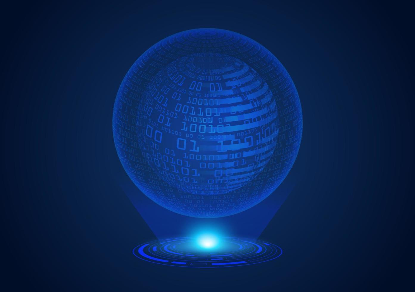 Modern Holographic Globe vector