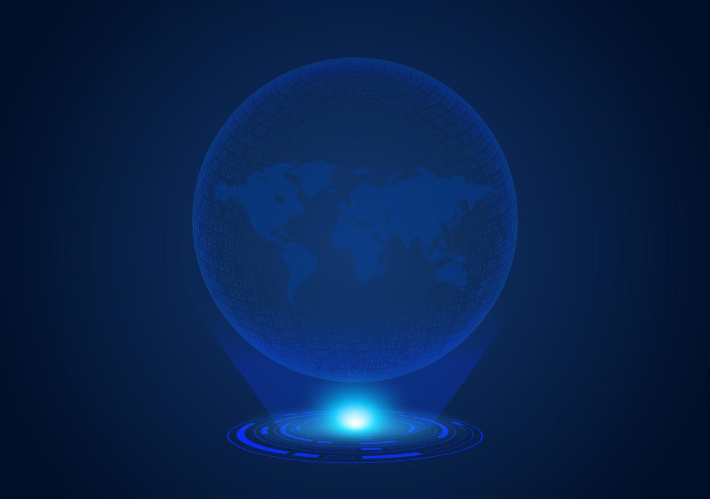 Blue Modern Holographic Globe vector