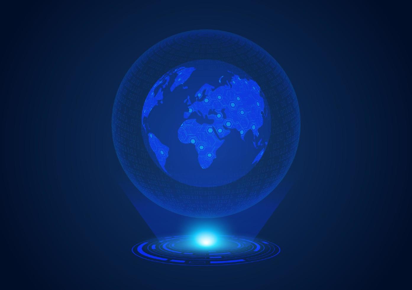Blue Modern Holographic Globe vector