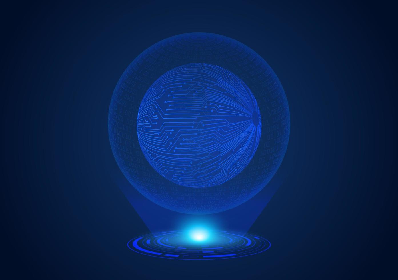 Blue Modern Holographic Globe vector