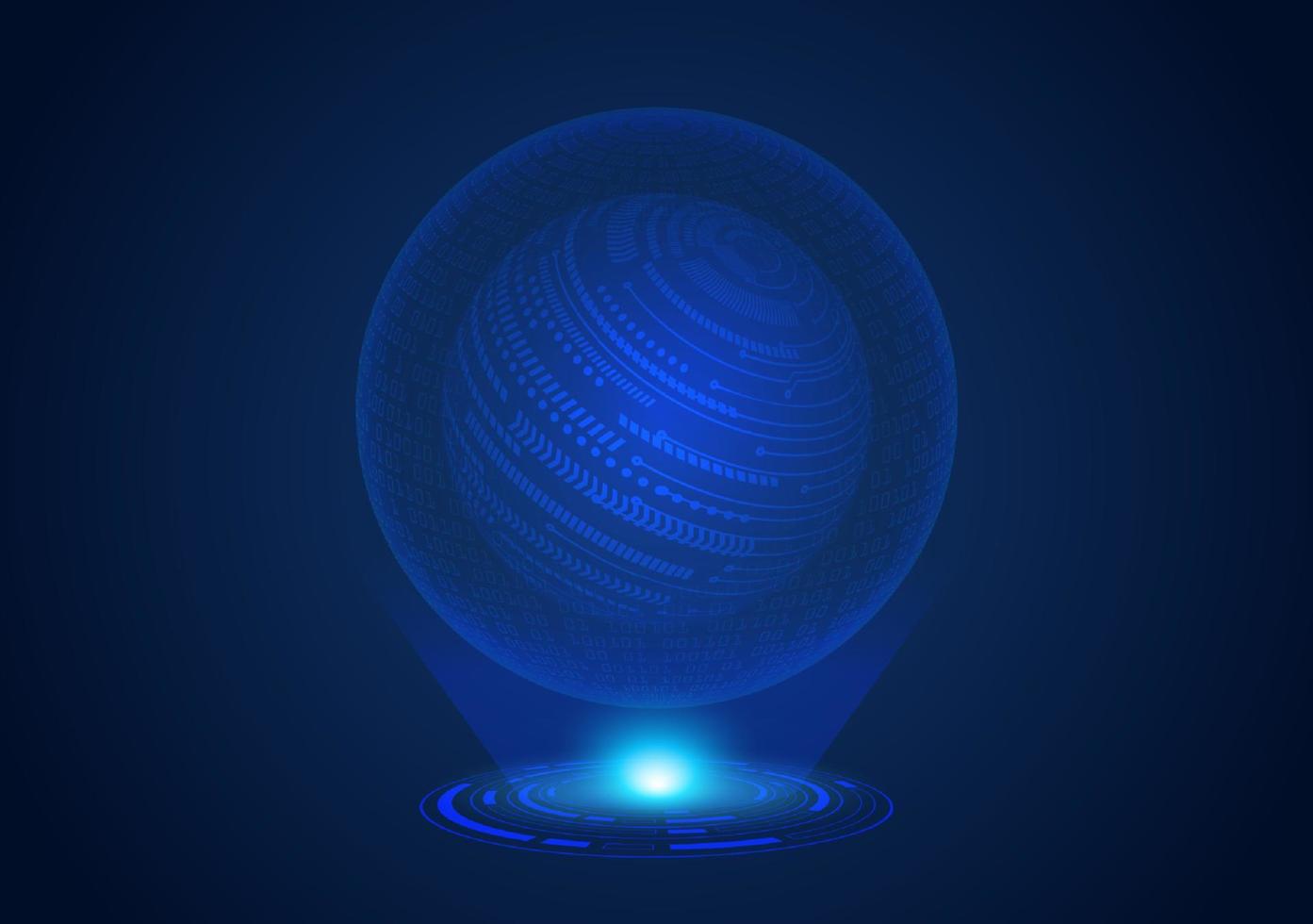 Blue Modern Holographic Globe vector