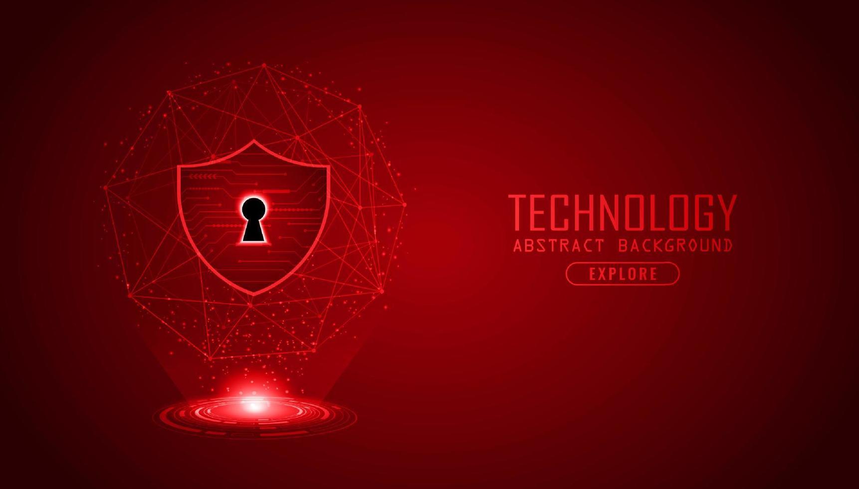 Modern Cybersecurity Technology Background with padlock vector