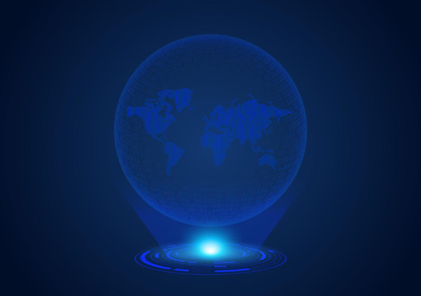 Blue Modern Holographic Globe vector