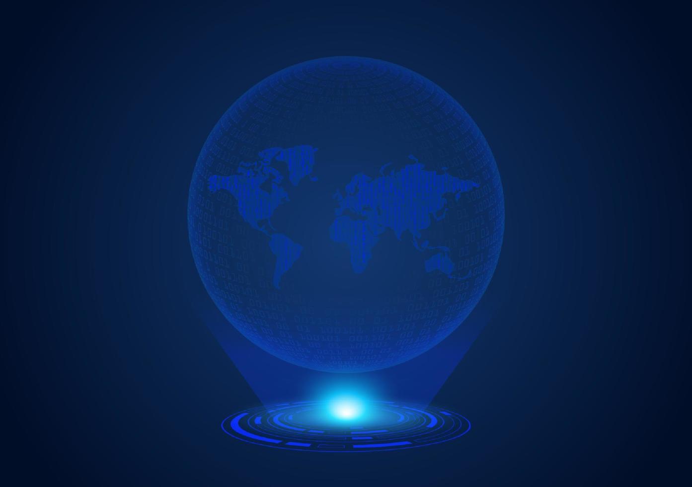 Blue Modern Holographic Globe vector