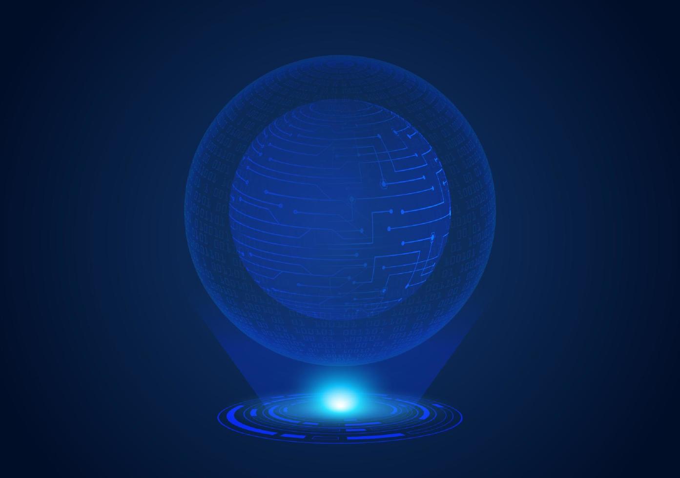 Blue Modern Holographic Globe vector