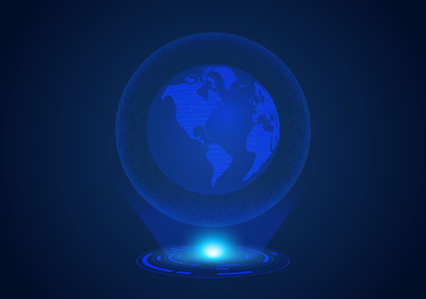 Blue Modern Holographic Globe vector