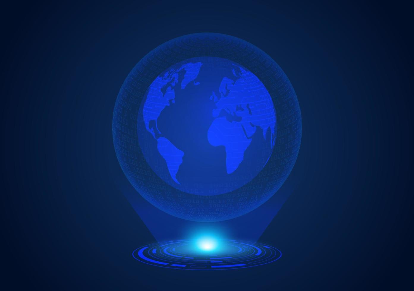 Blue Modern Holographic Globe vector