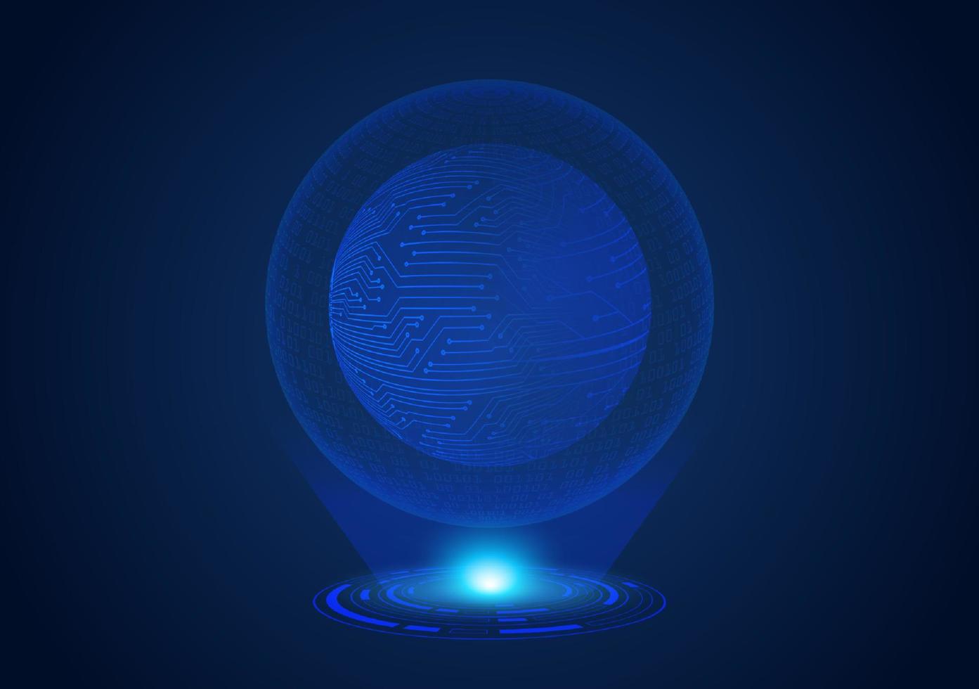 Blue Modern Holographic Globe vector