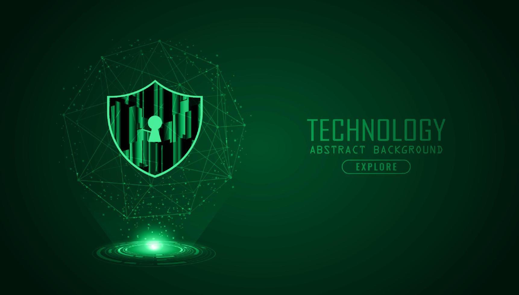 Fondo de tecnología de ciberseguridad moderna con candado vector