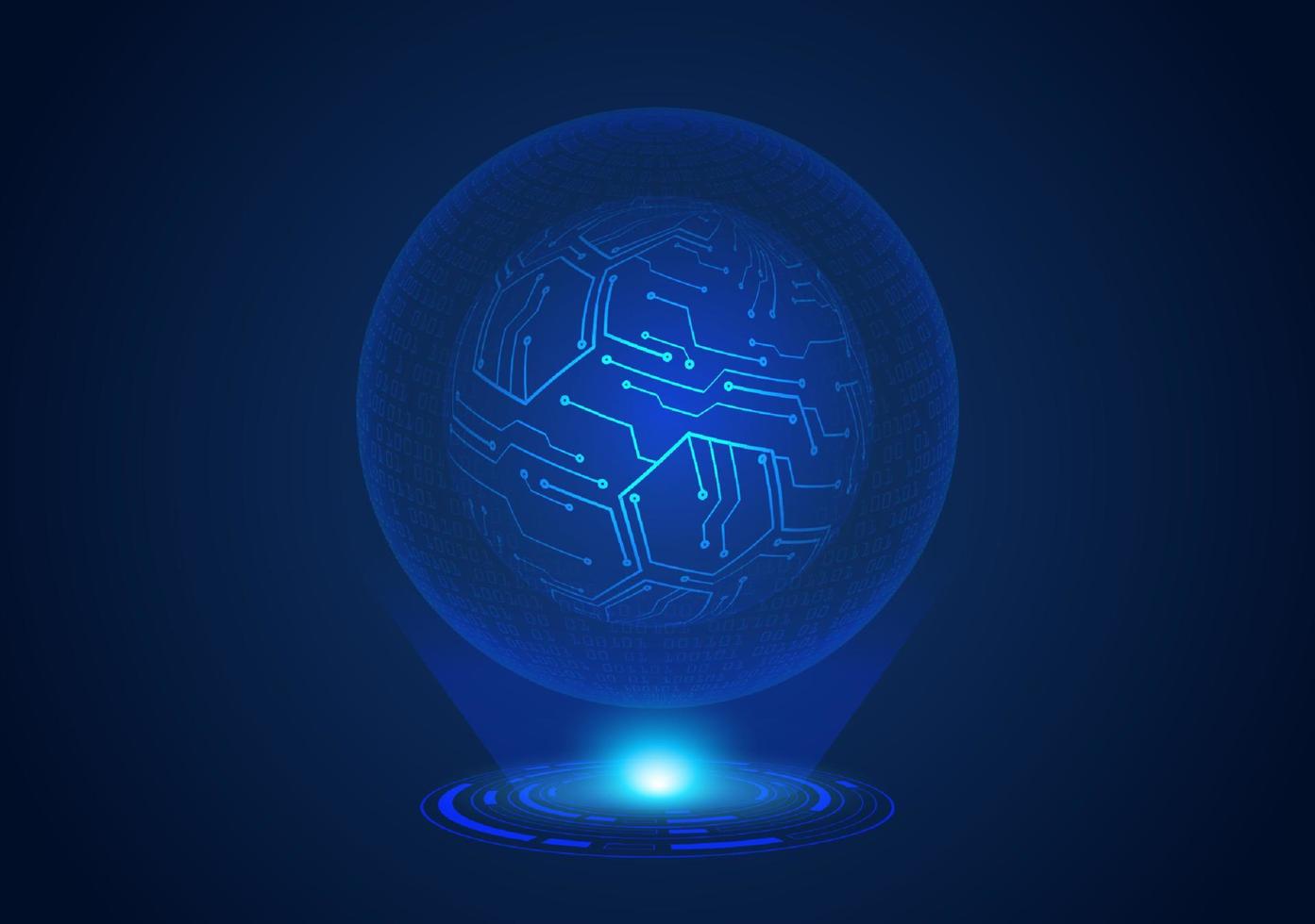 Blue Modern Holographic Globe vector