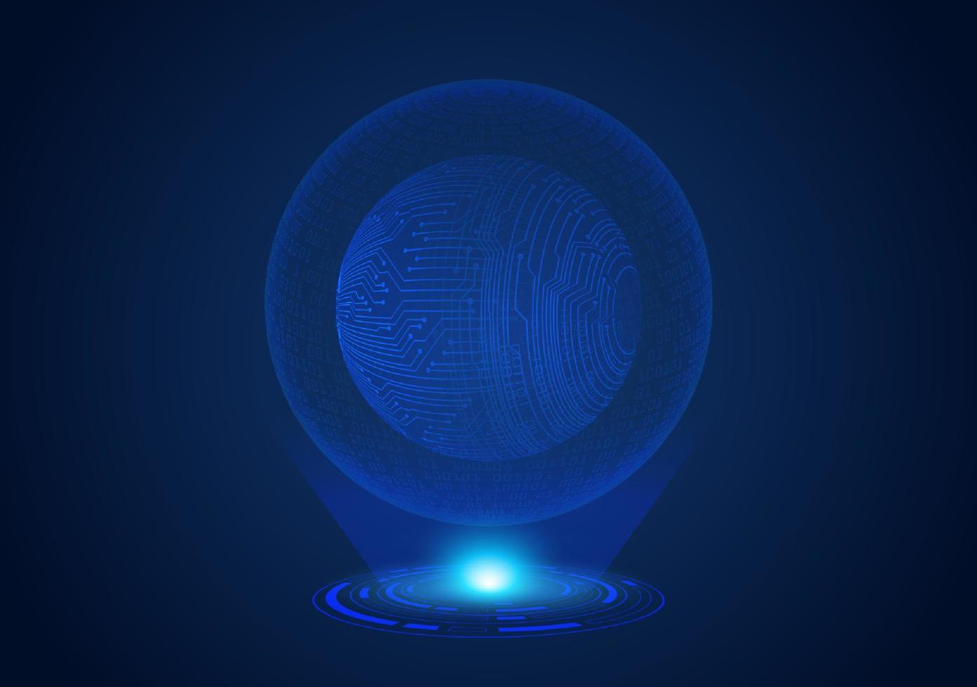 Blue Modern Holographic Globe vector