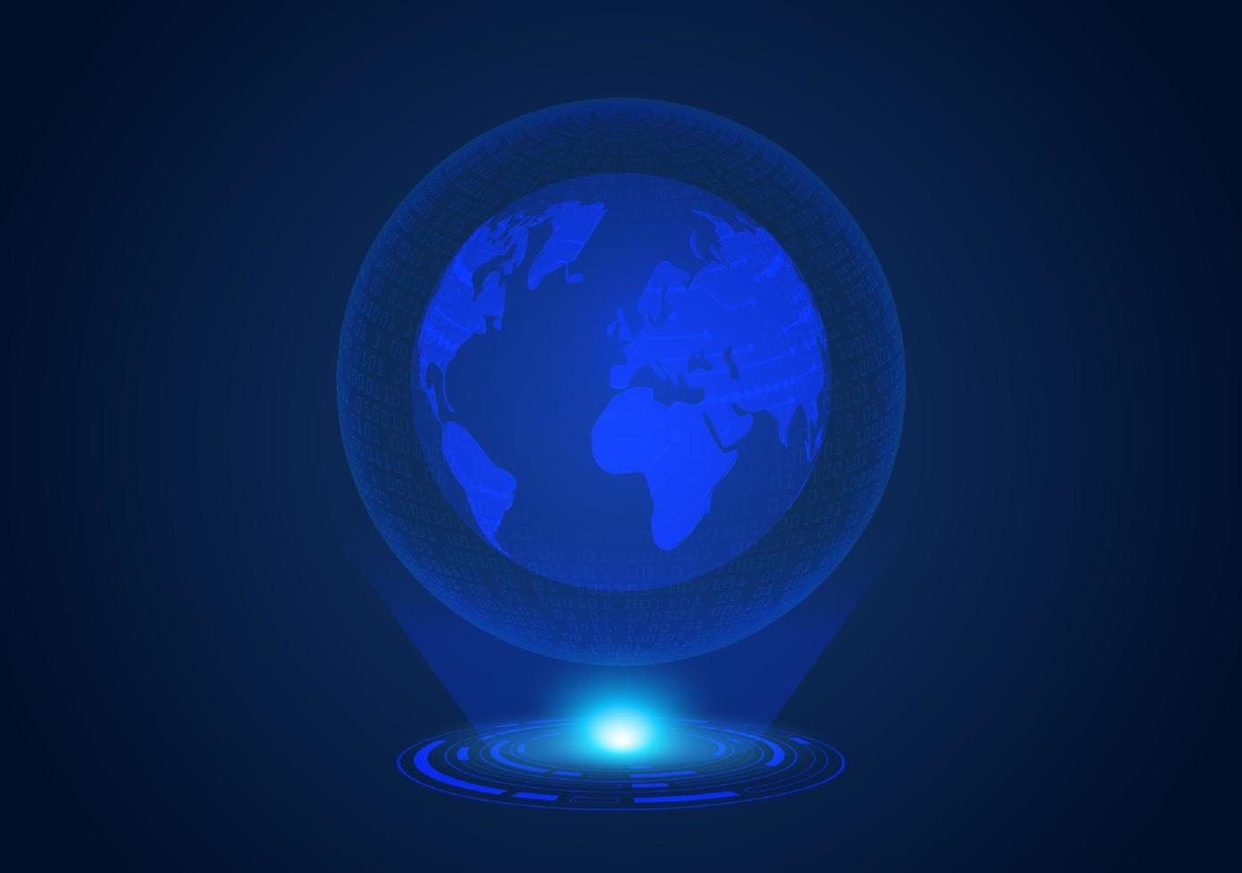 Blue Modern Holographic Globe vector