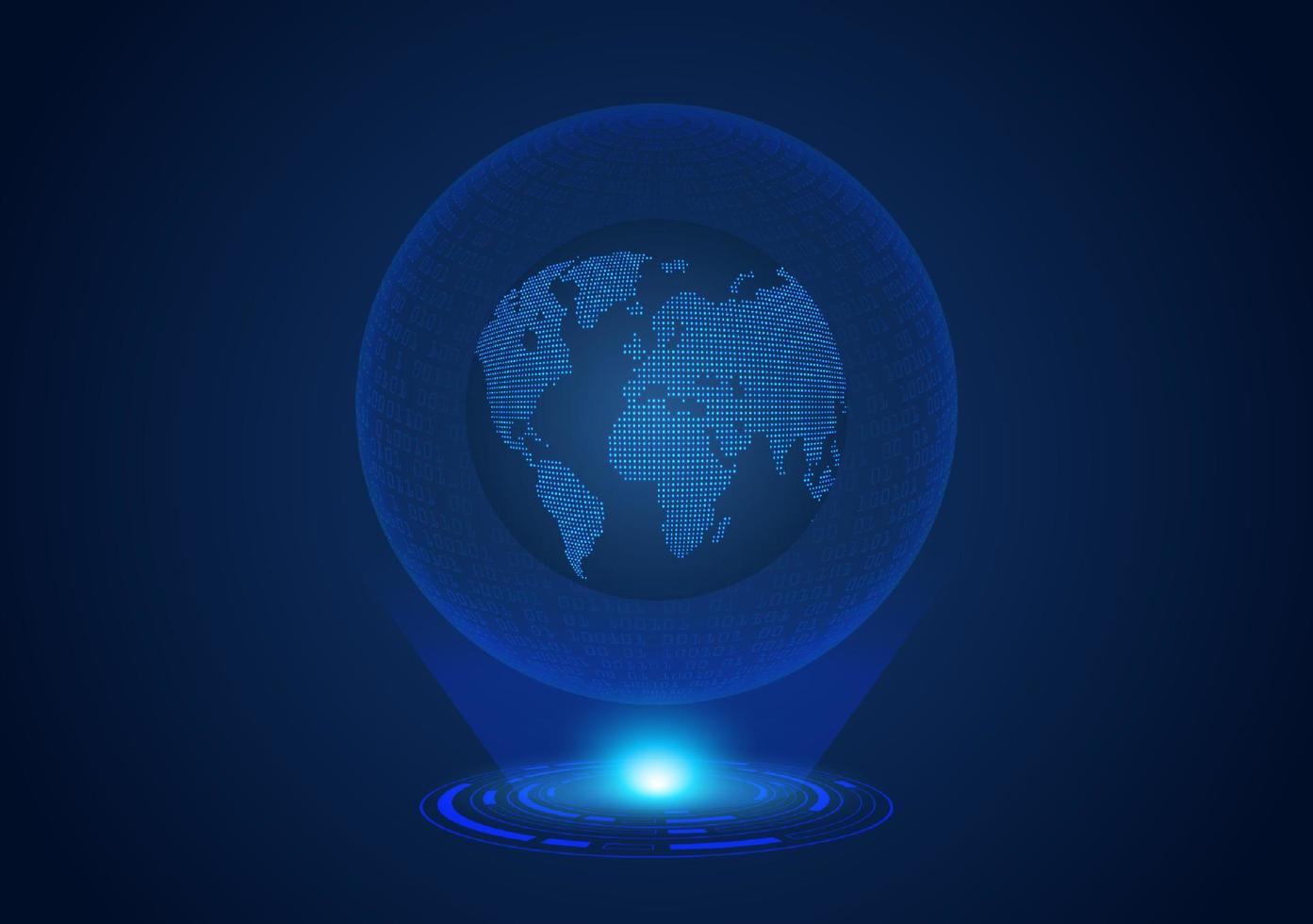 Blue Modern Holographic Globe vector