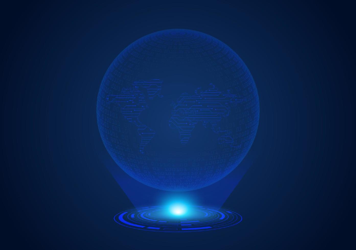 Blue Modern Holographic Globe vector