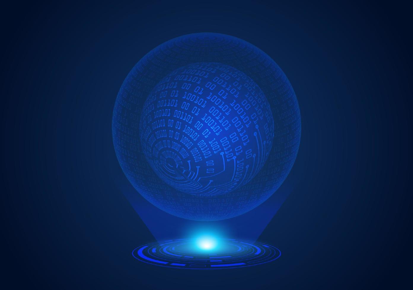 Blue Modern Holographic Globe vector