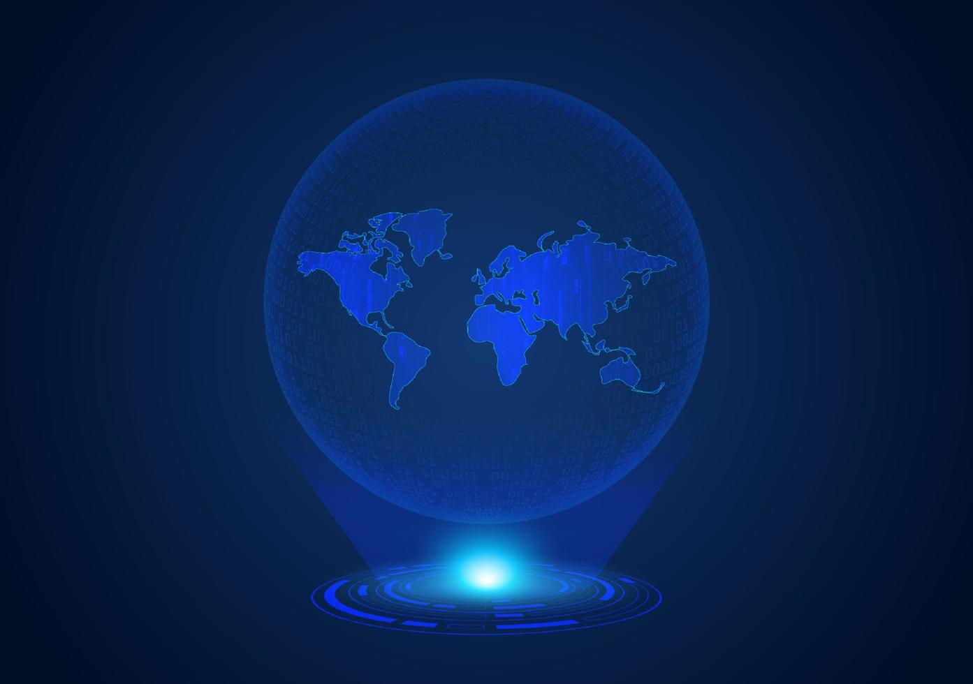 Blue Modern Holographic Globe vector