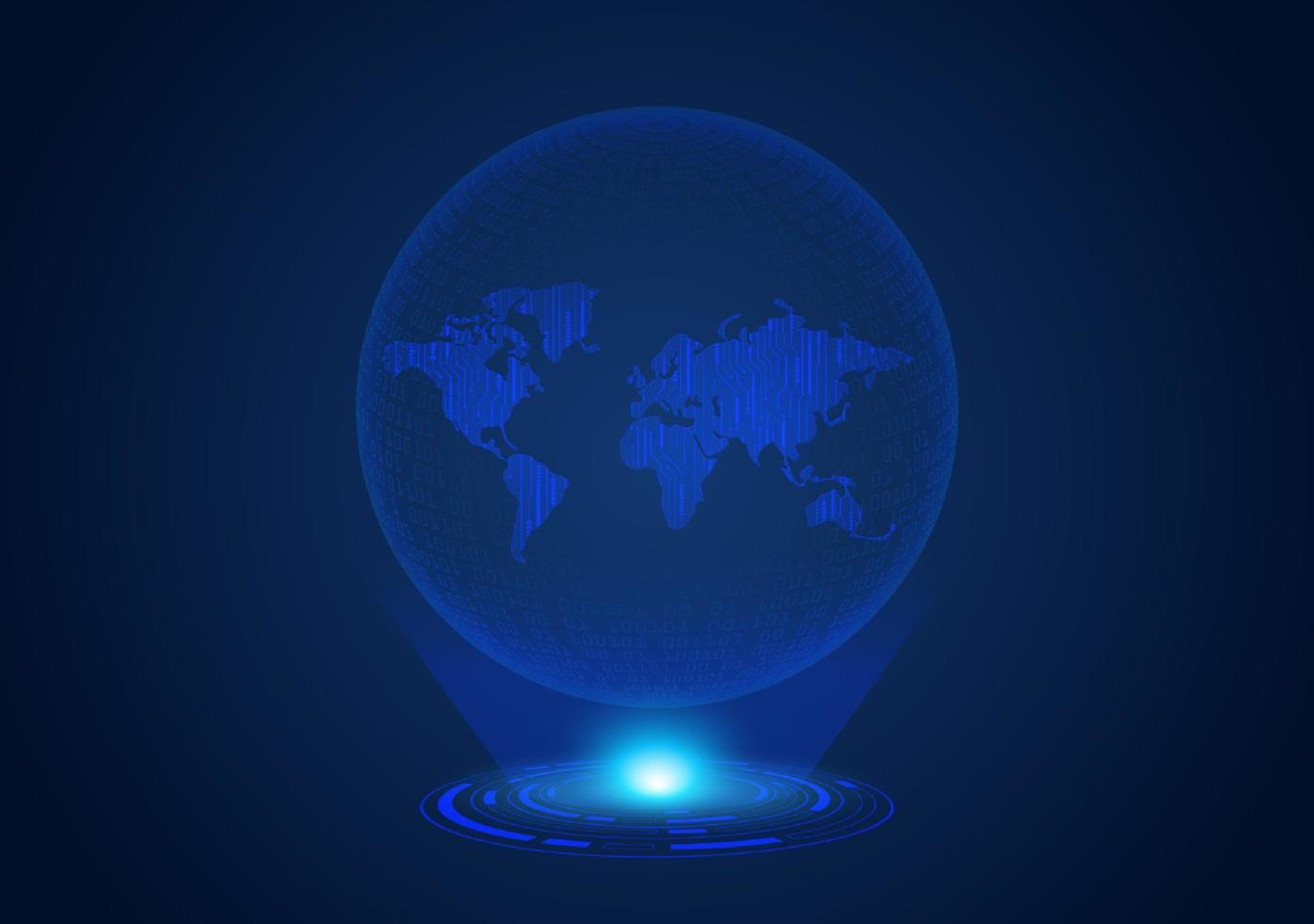 Blue Modern Holographic Globe vector